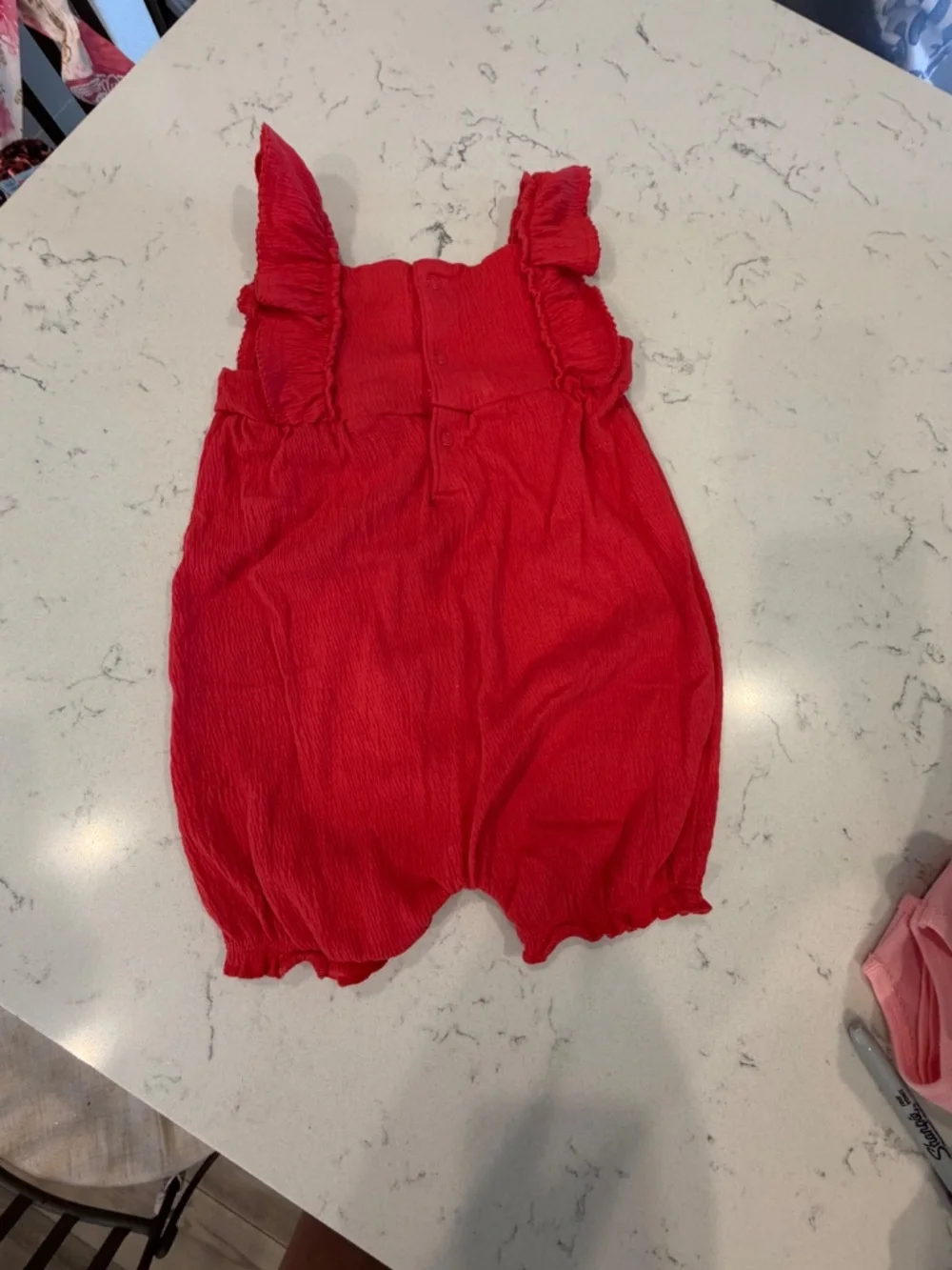 Carter’s Red Smocked Baby Romper